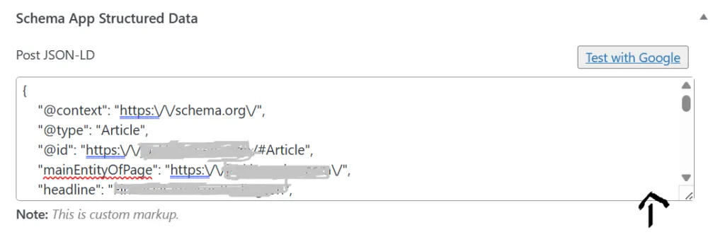 An example of Schema markup is shown in a highlighted screenshot