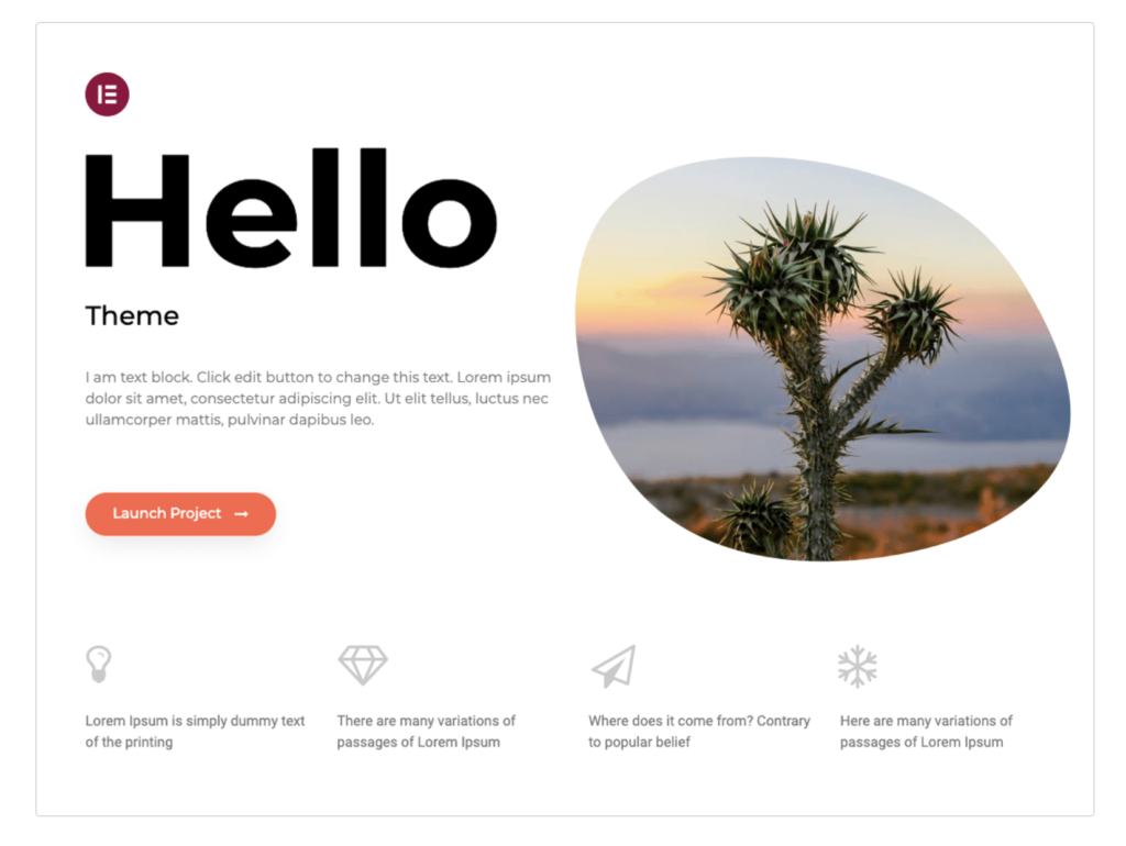 elementor hello theme review